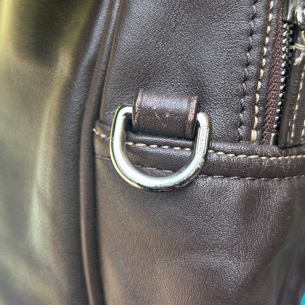 Coach Commuter Bag Mens Large Mahogany‎ Leather Briefcase F70094 - Picture 4 of 16